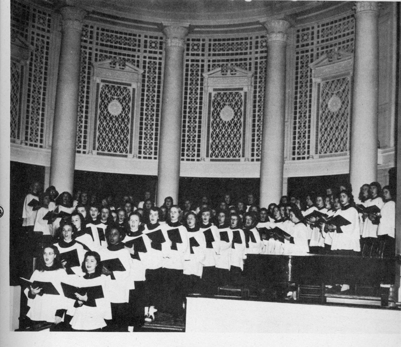 1947 Quair page 111 Evelyn Sermons singing in choir.jpg