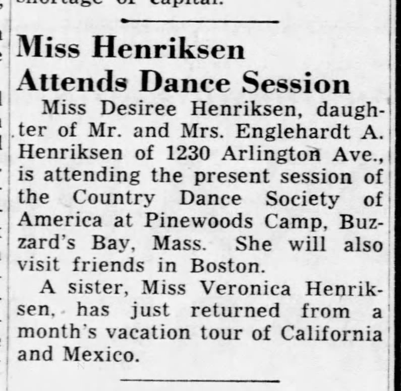 1951-08-20 Miss Henriksen Attends Dance Session - Plainfield Courier-News.jpg