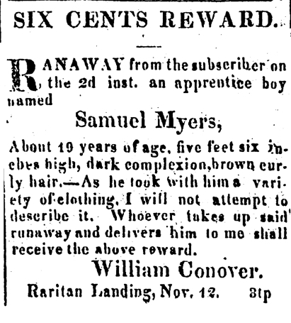 1822-11-14 Six Cents Reward.jpg