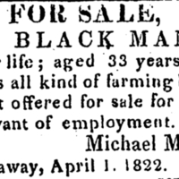 FOR SALE, A BLACK MAN, Slave for life
