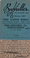 Clipping from the Philadelphia Independent about Arthur M. Johnson