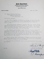 Letter to Fraser Metzger, recommending Arthur M. Johnson for a state scholarship