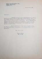 Letter to Eastern Aircraft, regarding an employment reference for Arthur M. Johnson