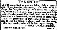 1799-12-31 TAKEN UP ((Trenton) New Jersey State Gazette.jpg