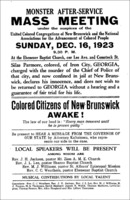Colored Citizens of New Brunswick AWAKE! Flyer for Mass Meeting in support of Silas Parmore
