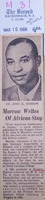 Morrow Writes of African Stay