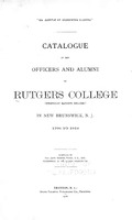 Title page 1916 Catalogue of the officers and alumni of Rutgers college.png