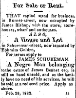 1822-02-28 For Sale or Rent. James Schureman.jpg
