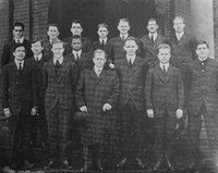 Photograph of Robert R. Davenport with fellow members of the Rutgers Intercollegiate Prohibition Association