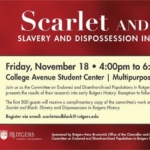 Video: Scarlet and Black event—presenting our findings about slavery and dispossession in Rutgers history
